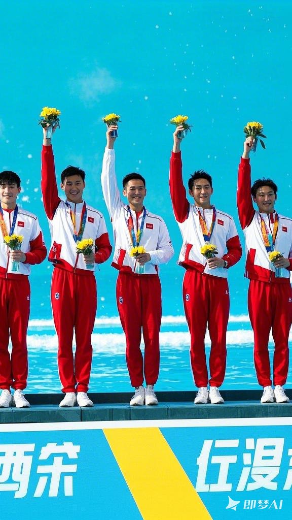 关于青年运动员登顶领奖台，传递正能量的信息